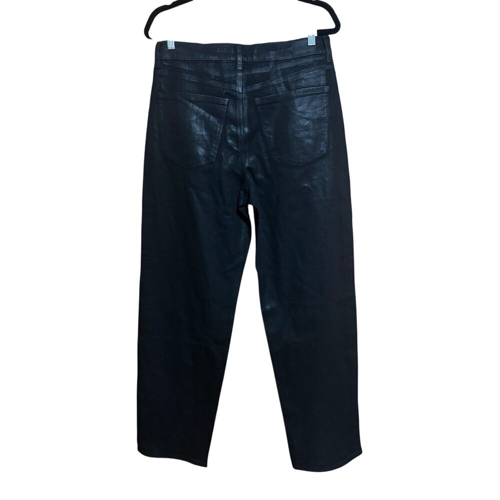 American Eagle NWT Super High-Rise Baggy Straight jeans in coated black 8 long‎ - Picture 4 of 7